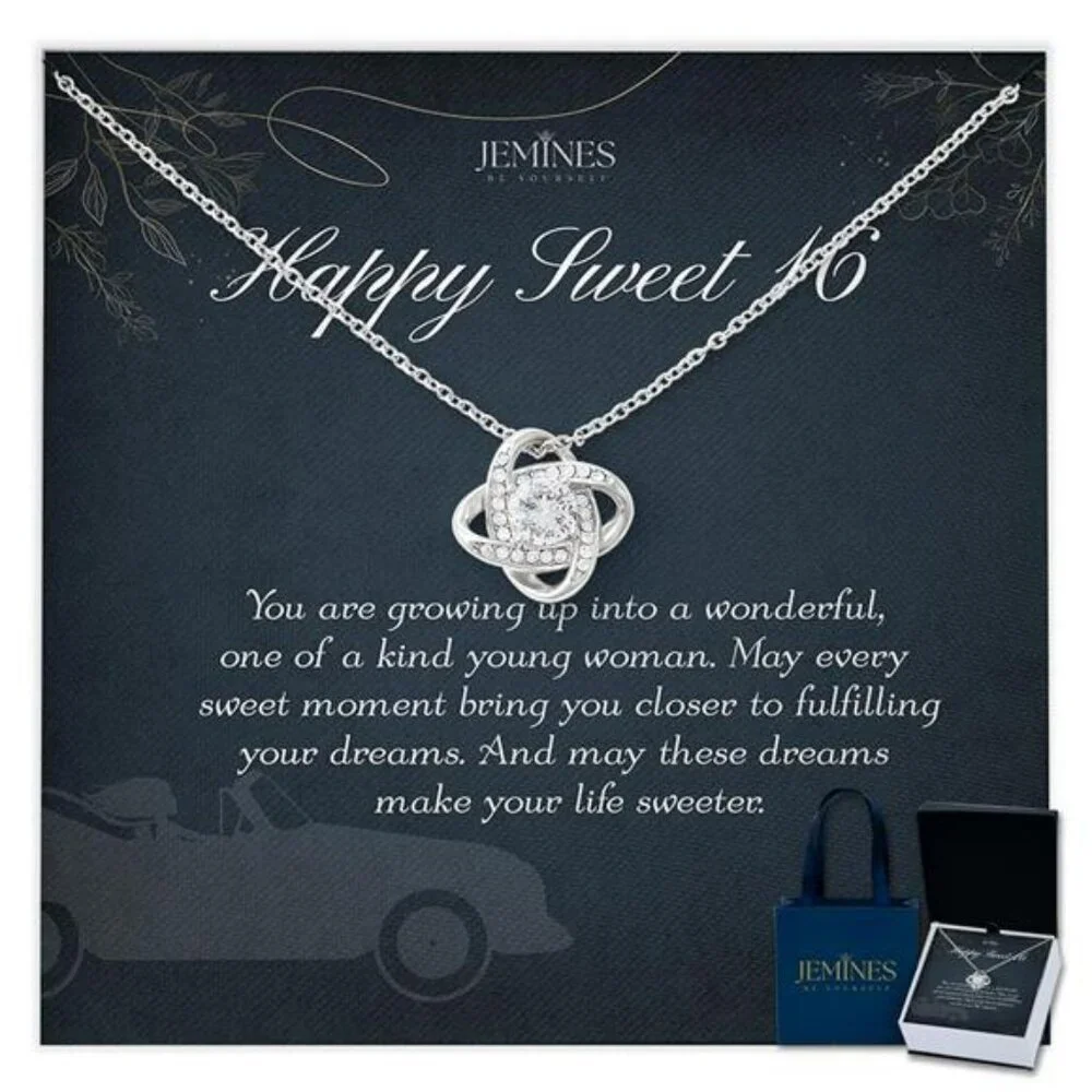 Sweet 16 birthday necklace jewelry gift for 16 year old girls daughter granddaug